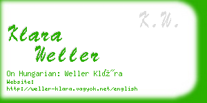 klara weller business card